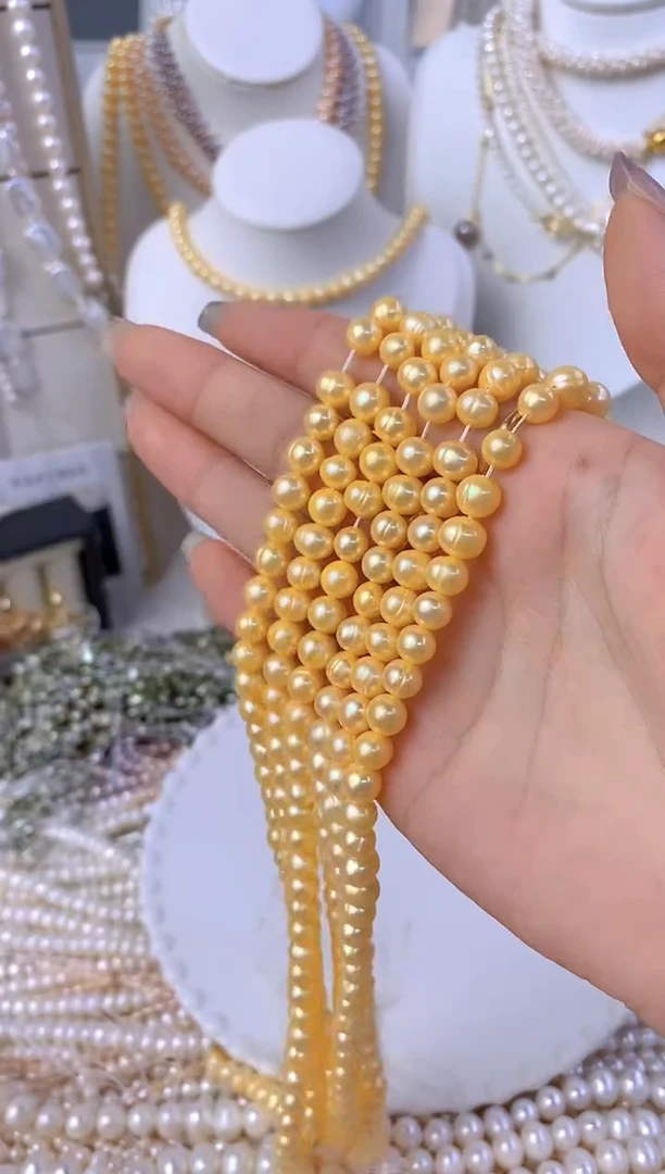 淡水珍珠未镶嵌颈饰F04