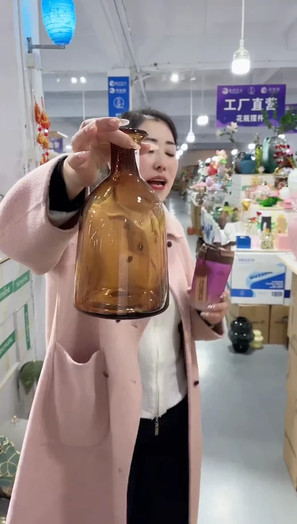 【闪购商品】玻璃唐总花瓶厂-微瑕-U40F