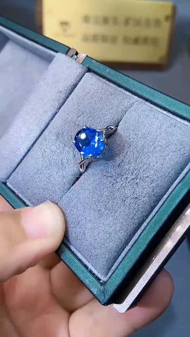 【闪购商品】蓝宝石戒指银S925镶嵌354
