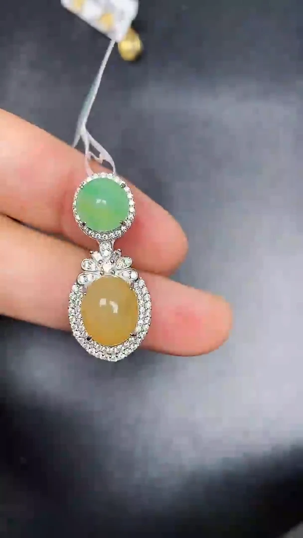 银S925镶嵌戒指翡翠4200