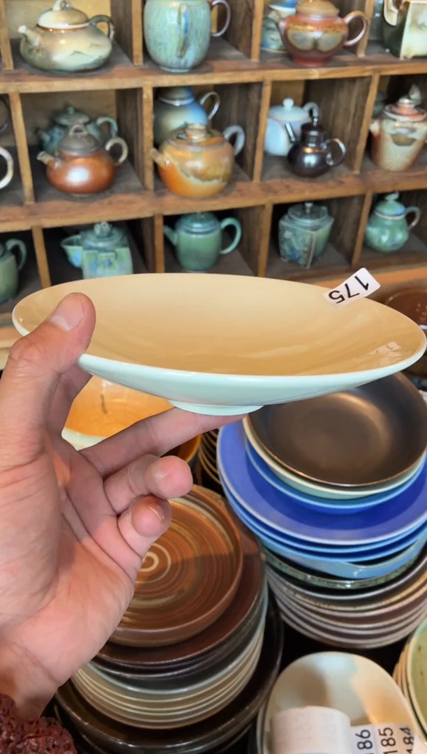 瓷片T**猫175  定白釉斗盘1个