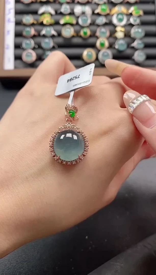 银S925镶嵌戒指翡翠51511