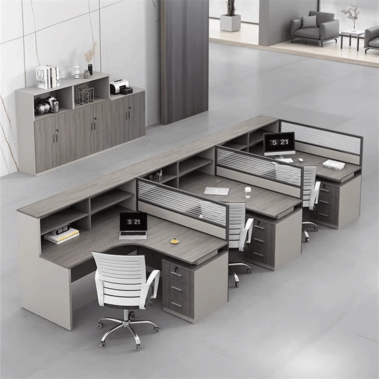 职员办公桌椅搭配全套隔断财务电脑桌子员工位卡座屏风工作位