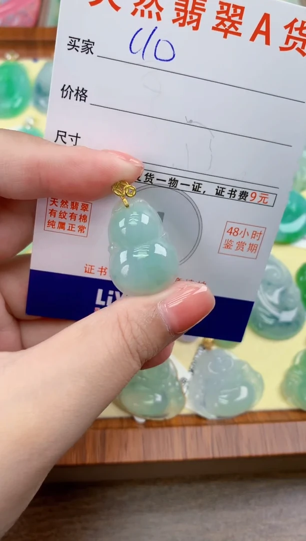 颈饰未镶嵌翡翠天然A货翡翠挂件