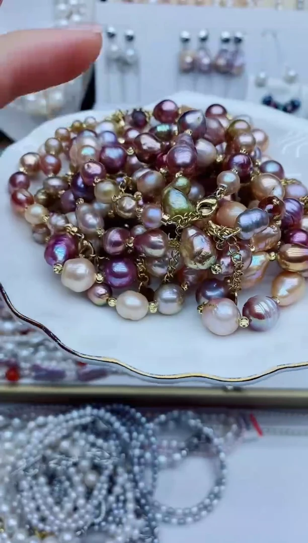 未镶嵌手链淡水珍珠手链多样性发其一 天然珍珠有瑕疵 介意勿拍