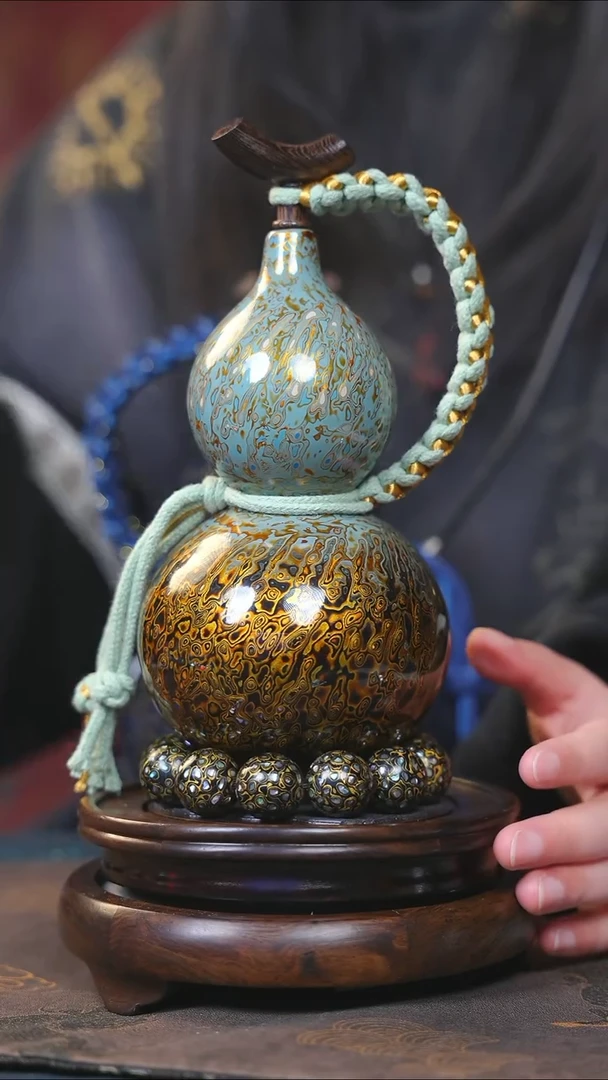 【闪购商品】YF149漆艺酒葫芦不包手串及旋转底座