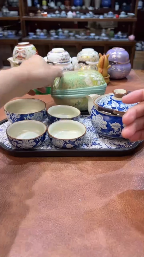 真的很便宜会开片的旅行茶具