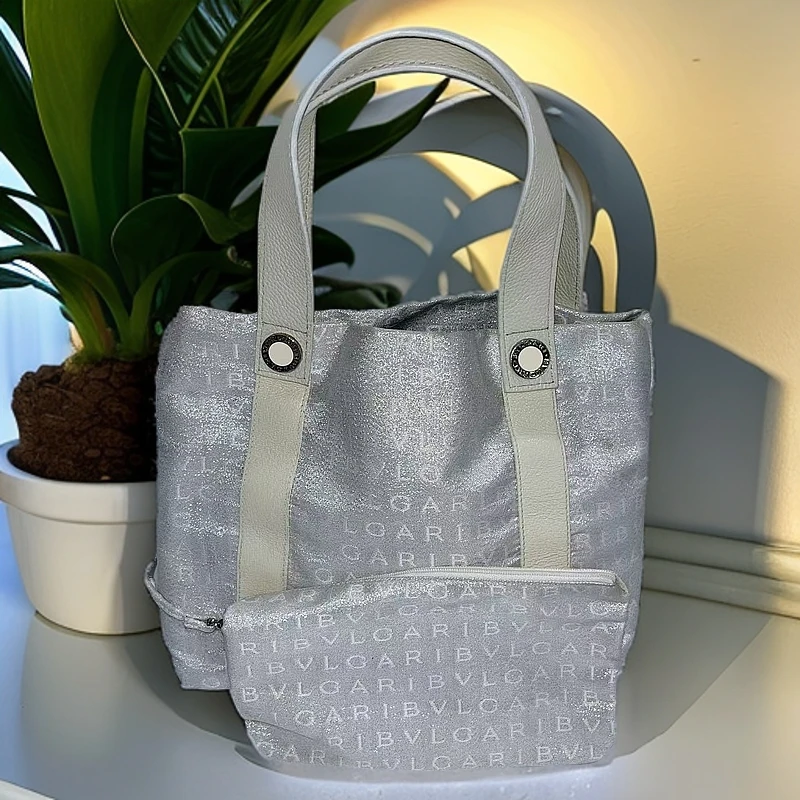 95新 BVLGARI/宝格丽 银白色 单肩包 1172 9345