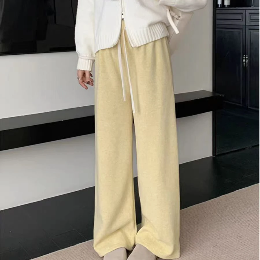 【小太阳】慵懒风高腰加厚时尚百搭直筒裤-888