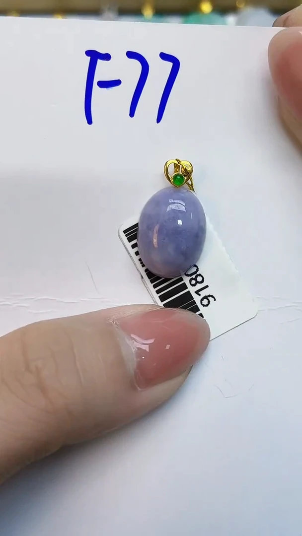 翡翠18K金镶嵌颈饰0000000000
