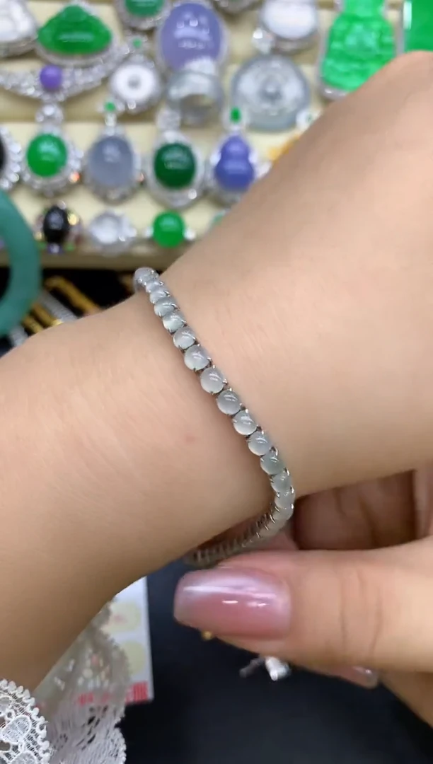 18K金镶嵌手链翡翠263-中国好珍宝