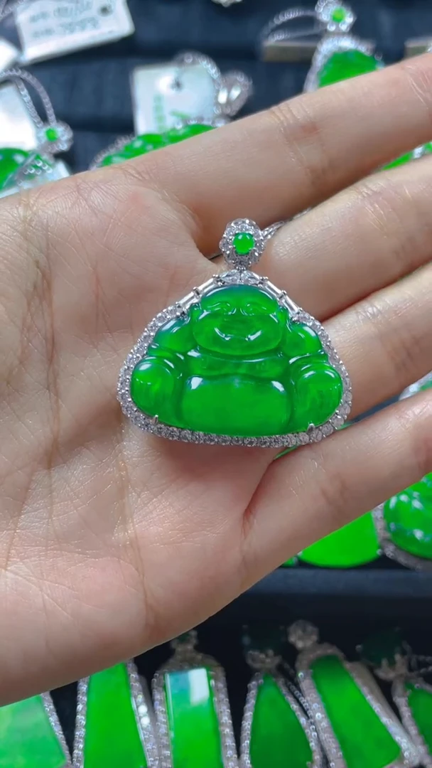 颈饰银S925镶嵌翡翠11