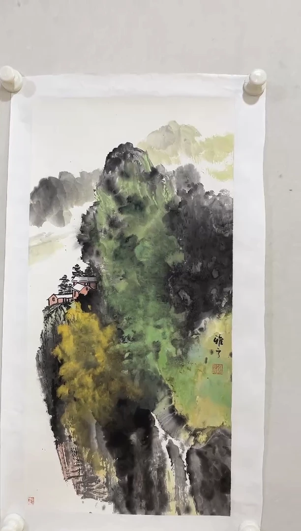 国画Y-谢老师绘画作品-2平尺山水
