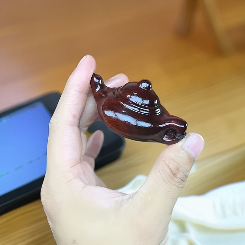 紫檀木【把把壶】茶壶手把件实木雕刻摆件挂件装饰品文玩手把件