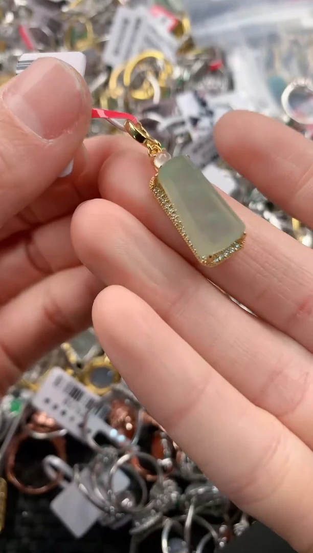 银S925镶嵌戒指翡翠333   2