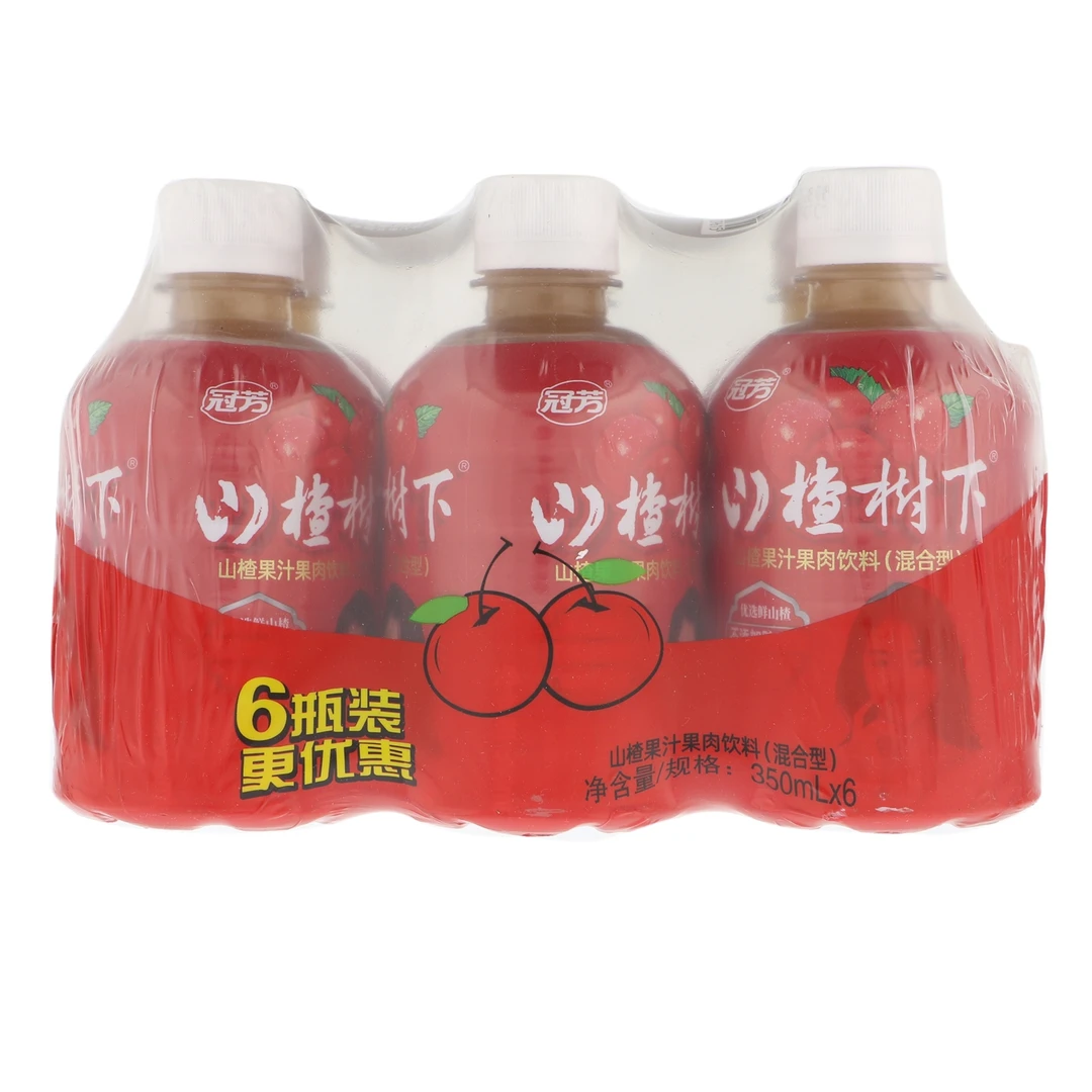 山楂树下山楂果汁果肉饮料2100ml(350ml*6瓶)