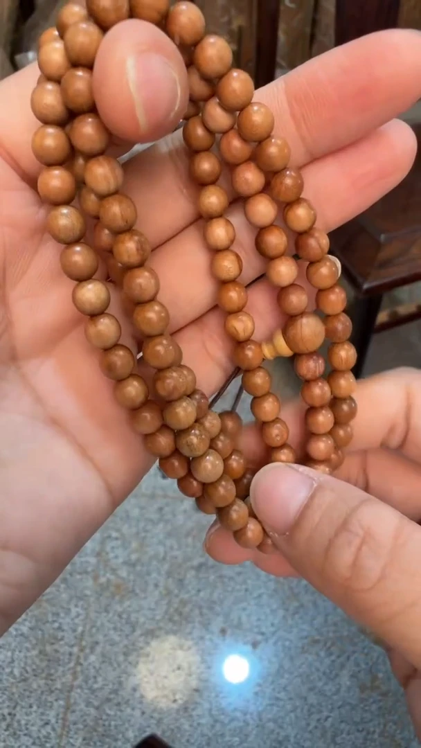 檀香木手串/手链老山檀香0.6/108颗微瑕