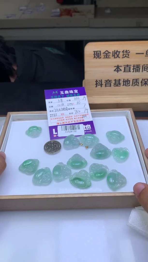 吊坠(不含链)18K金镶嵌翡翠多样性发其一 - F0504152