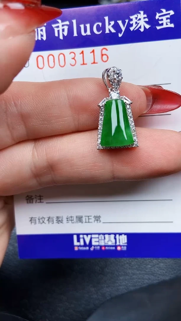 【闪购商品】翡翠颈饰银S925镶嵌3116