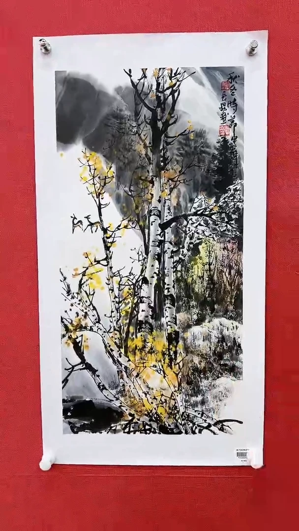 【闪购商品】绘画李长胜绘画2平尺白桦林