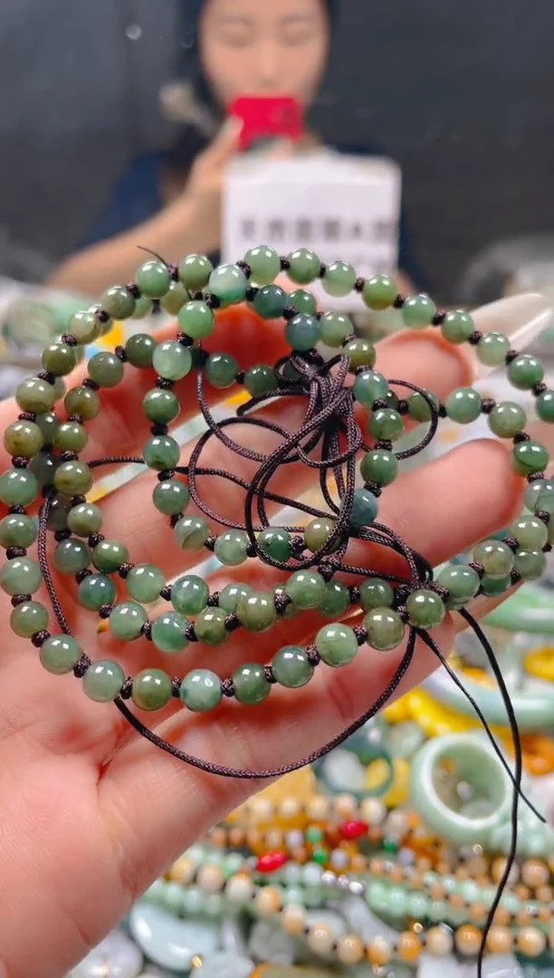 【闪购商品】翡翠颈饰未镶嵌5-6MM/D/翡翠A货一图一物