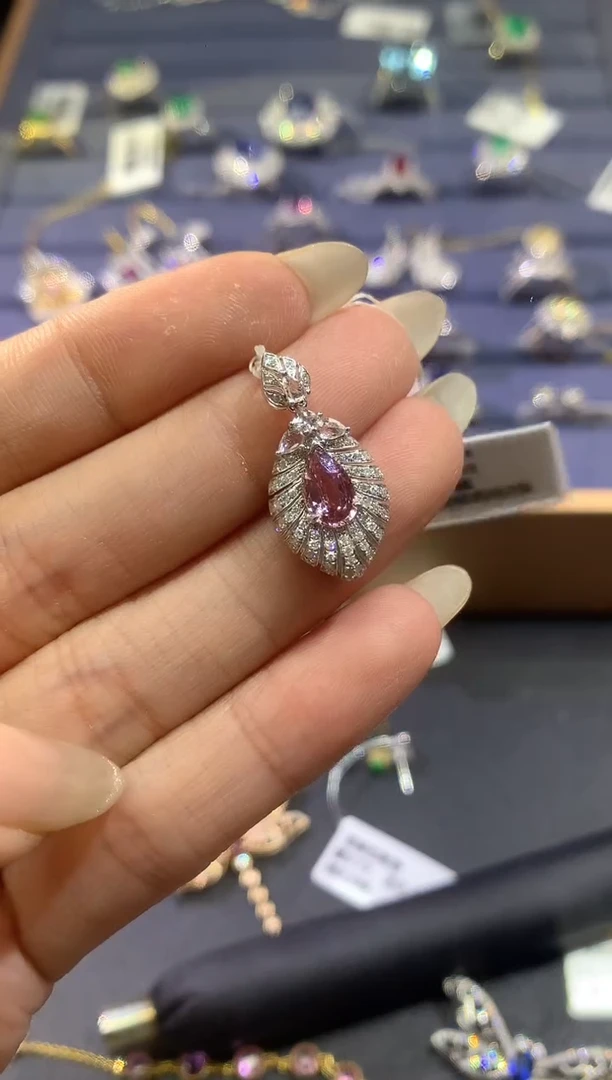 吊坠（不含链）蓝宝石18K金镶嵌A270|5980