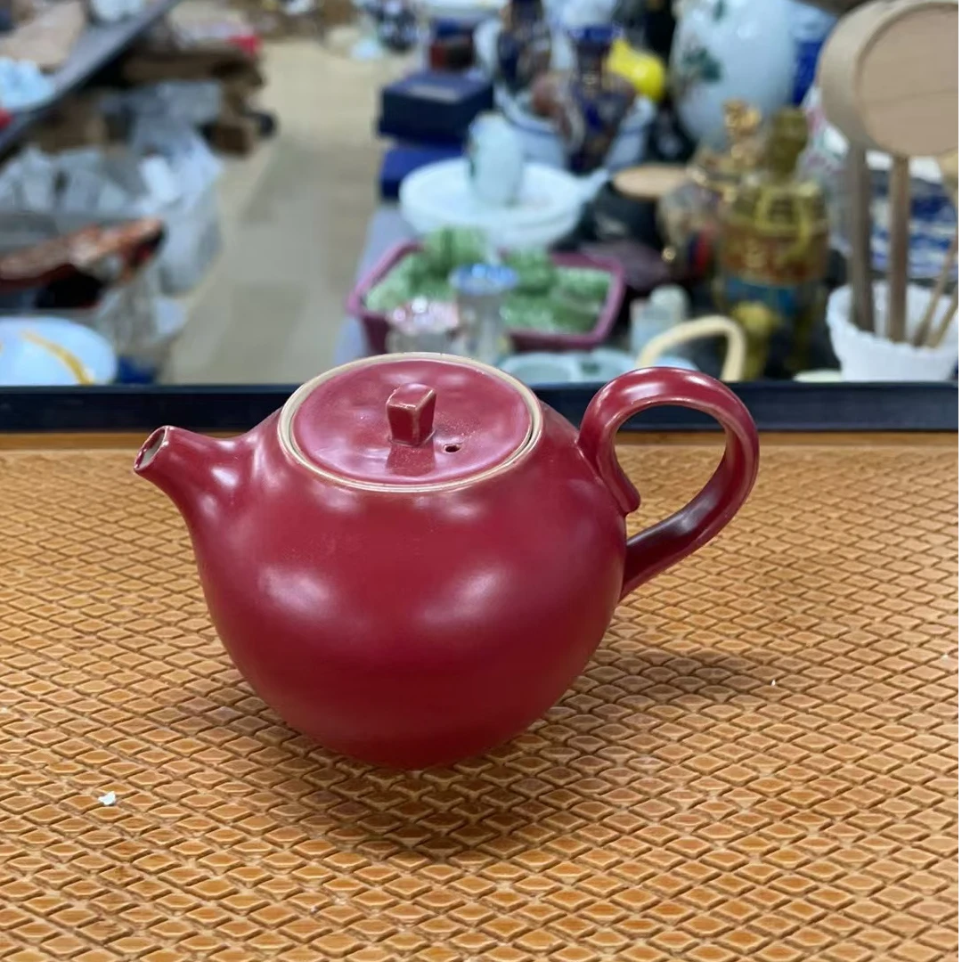 日式回流红色茶壶