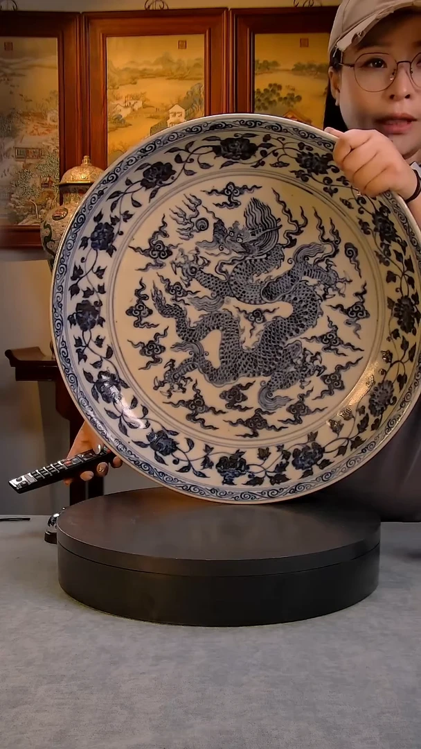 青花龙纹盘精品陶瓷