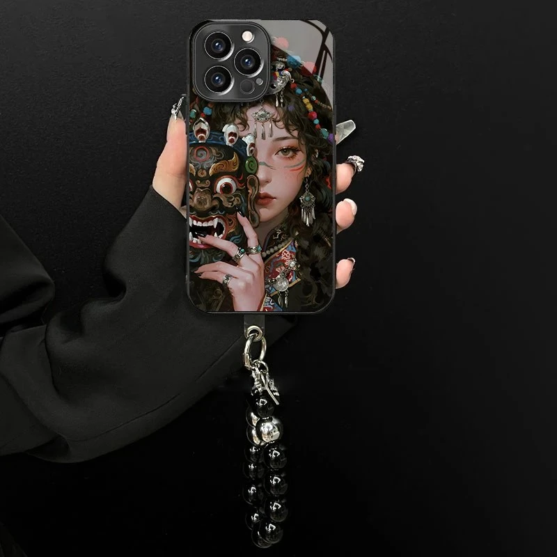 适用手机壳16新款华为pura70苹果15provivo手链oppo全包防摔套