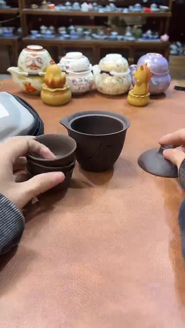 真的很便宜会开片的旅行茶具