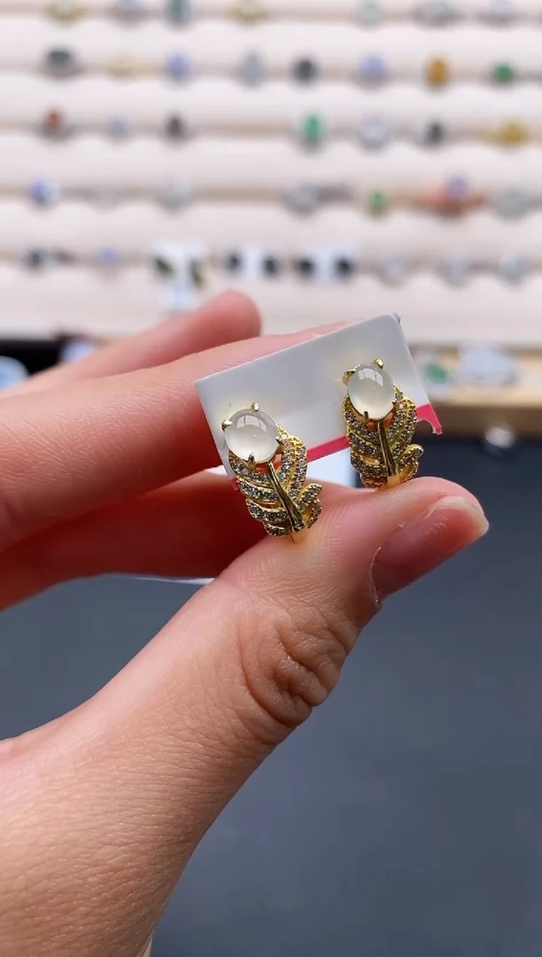 银S925镶嵌戒指翡翠2222222+10