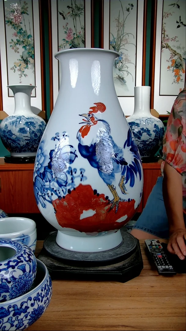 摆件张*炮景德镇手绘陶瓷88888888