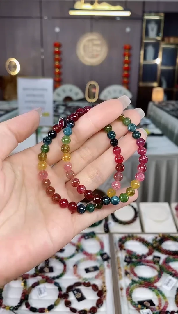 碧玺单圈手串6mm+未镶嵌碧玺（多样性发一条）hon