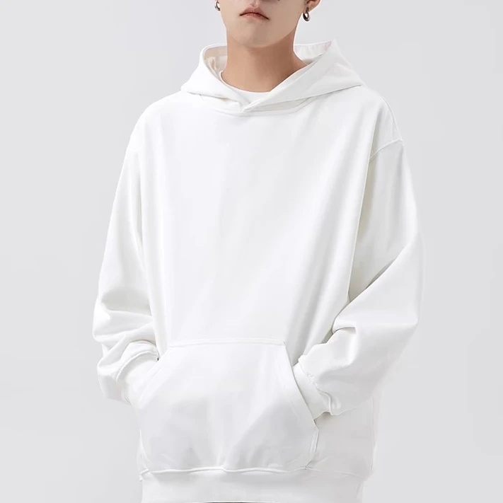 简约款纯色连帽卫衣宽松情侣款上衣（微瑕）2024140