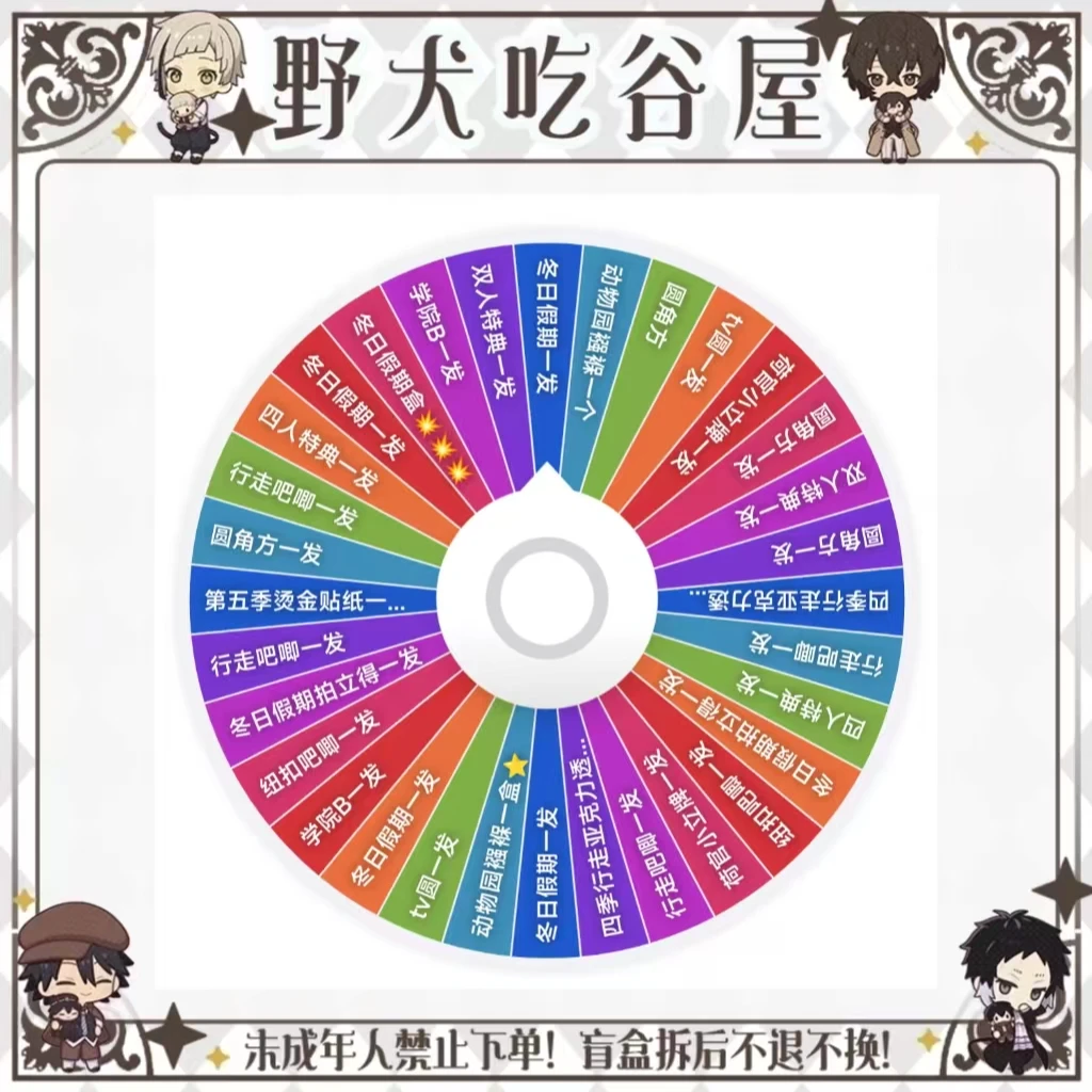 【文豪野犬】冬日读书 动物园襁褓 端盒转盘（盲盒代拆）