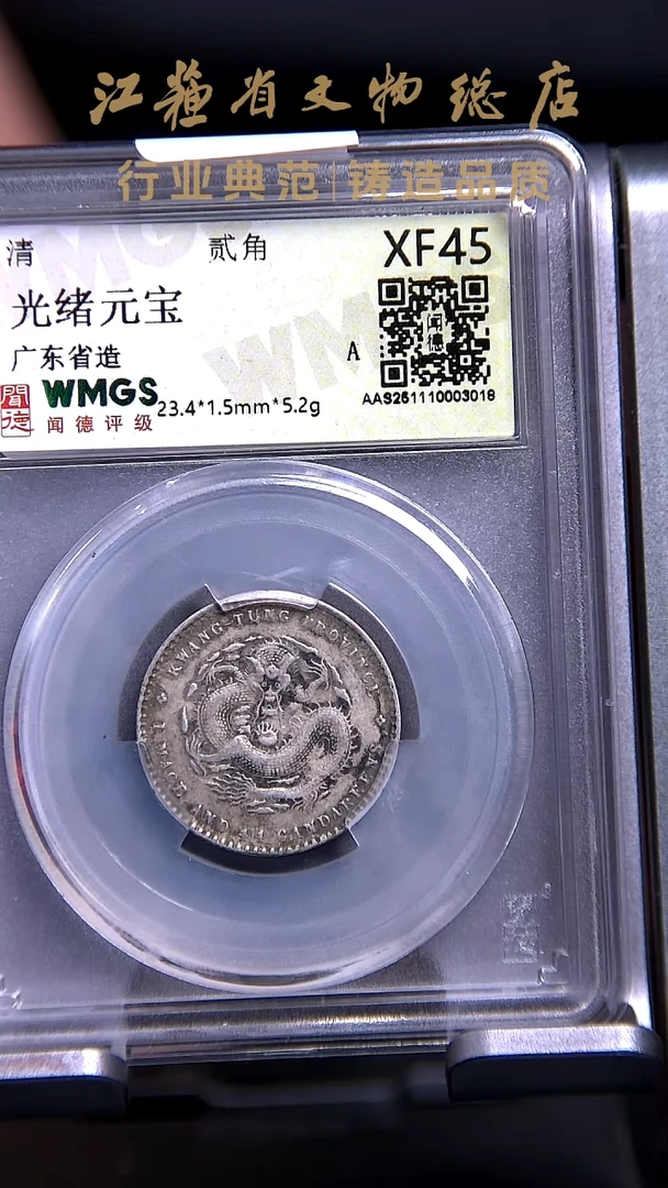 银X0263*3018*光绪元宝/贰角/XF45