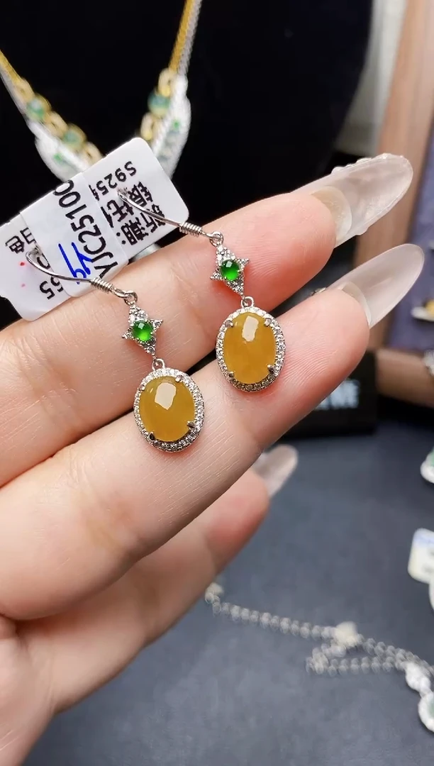 银S925镶嵌戒指翡翠1225
