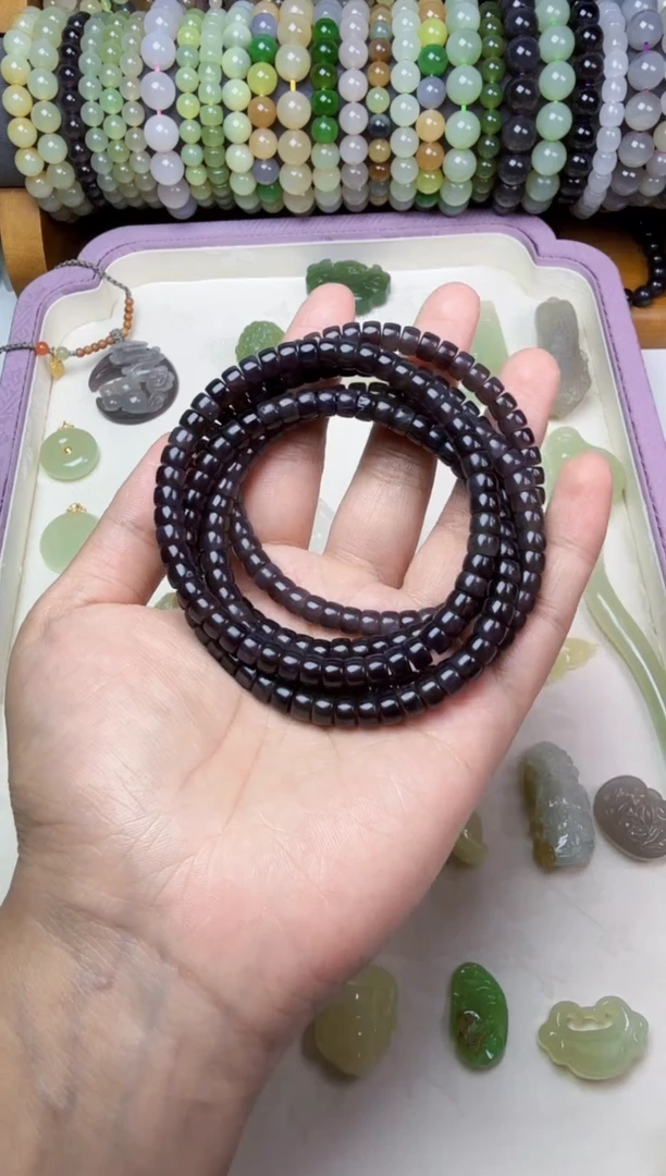 手串未镶嵌和田玉直切手串多样性发其一