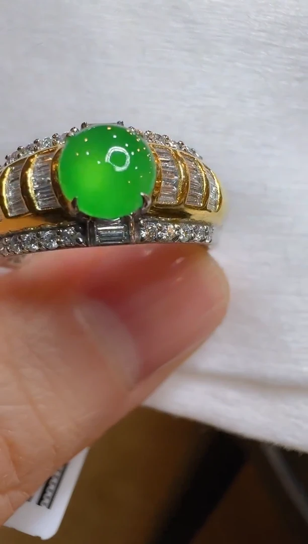 翡翠戒指18K金镶嵌多样性团购发一件