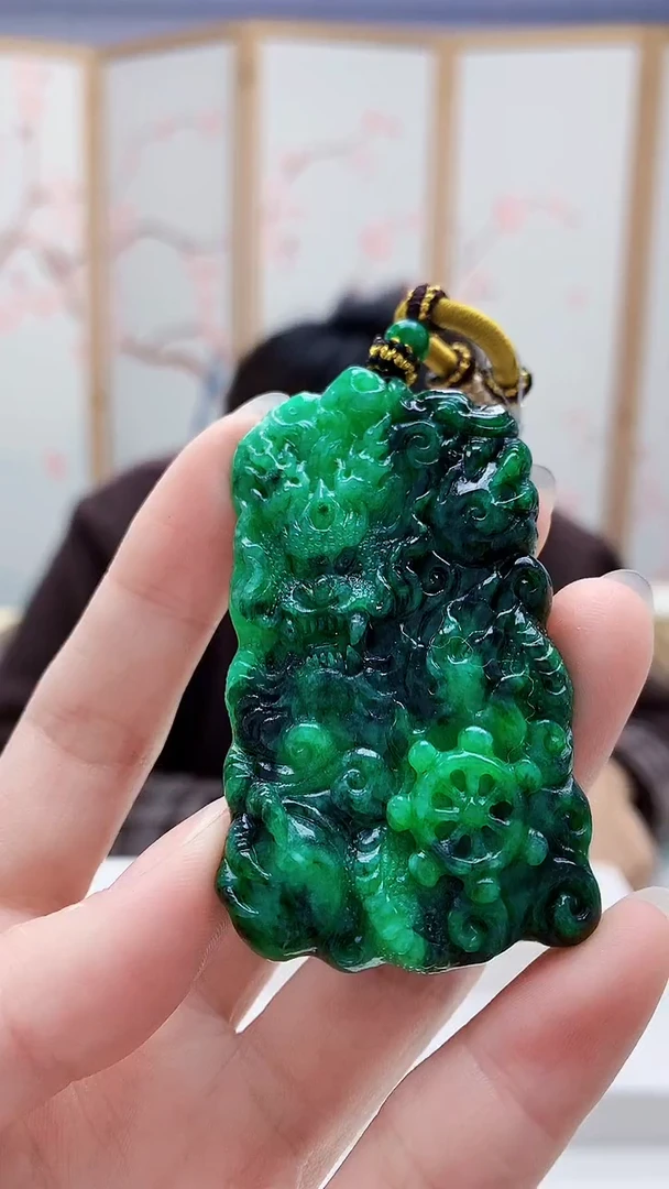 未镶嵌定制翡翠5145ry-毛货挂件63