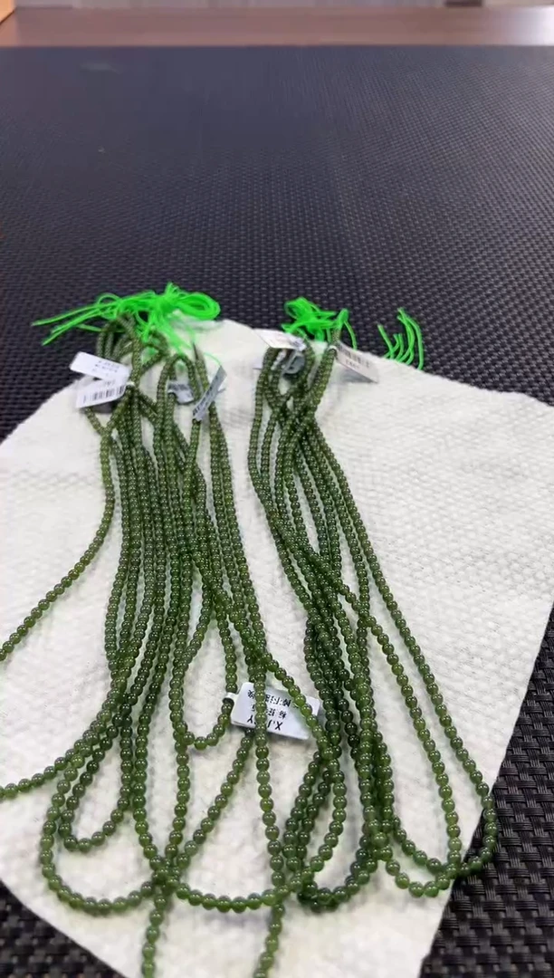 【闪购商品】和田玉项链未镶嵌碧玉小米链约3mm+（多样性发一件）