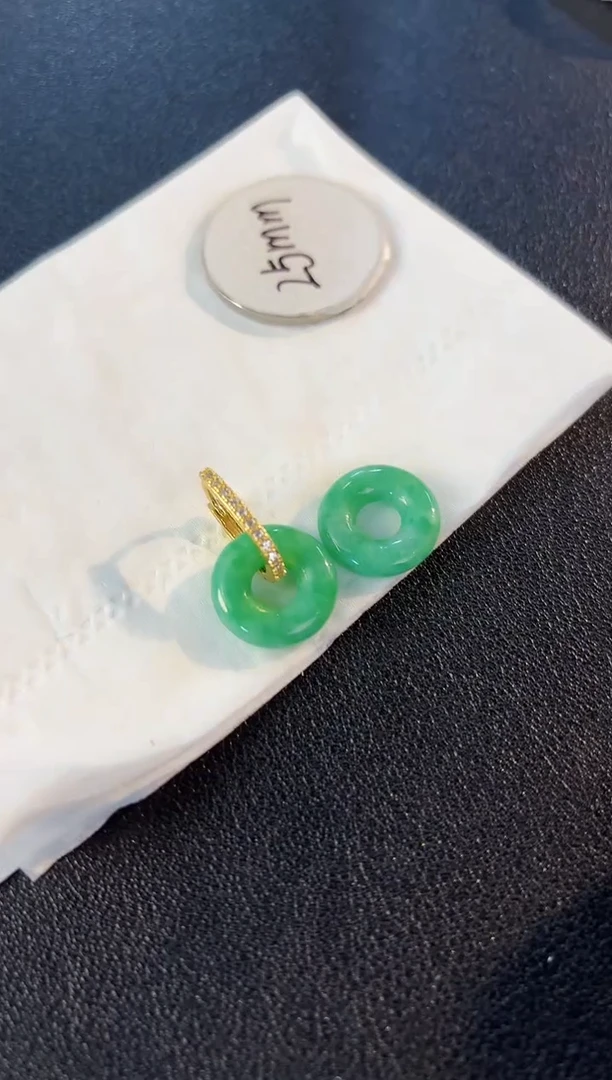 【闪购商品】翡翠耳饰未镶嵌22含小耳包/支持复检一对