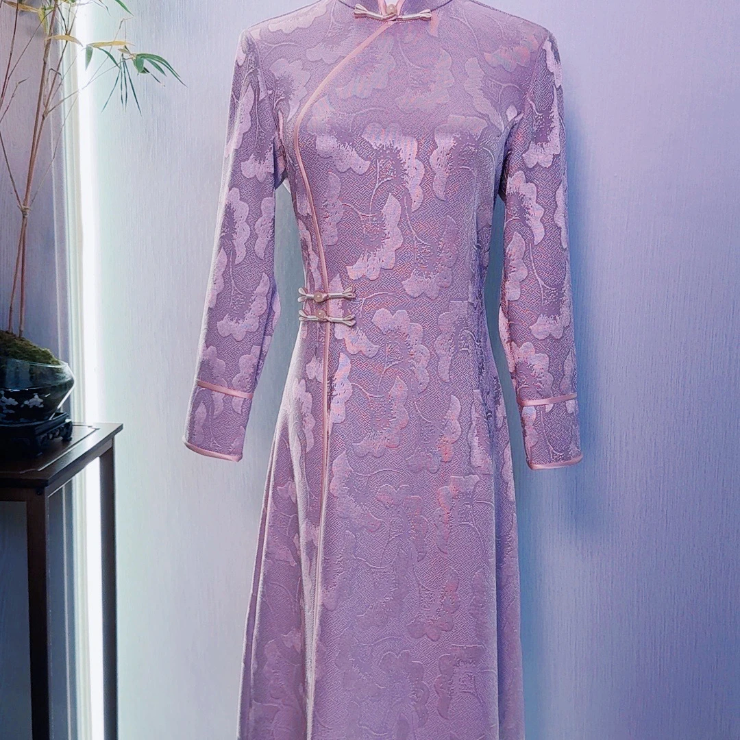 锦茉 新款改良旗袍气质日常优雅经典修身 衣长120