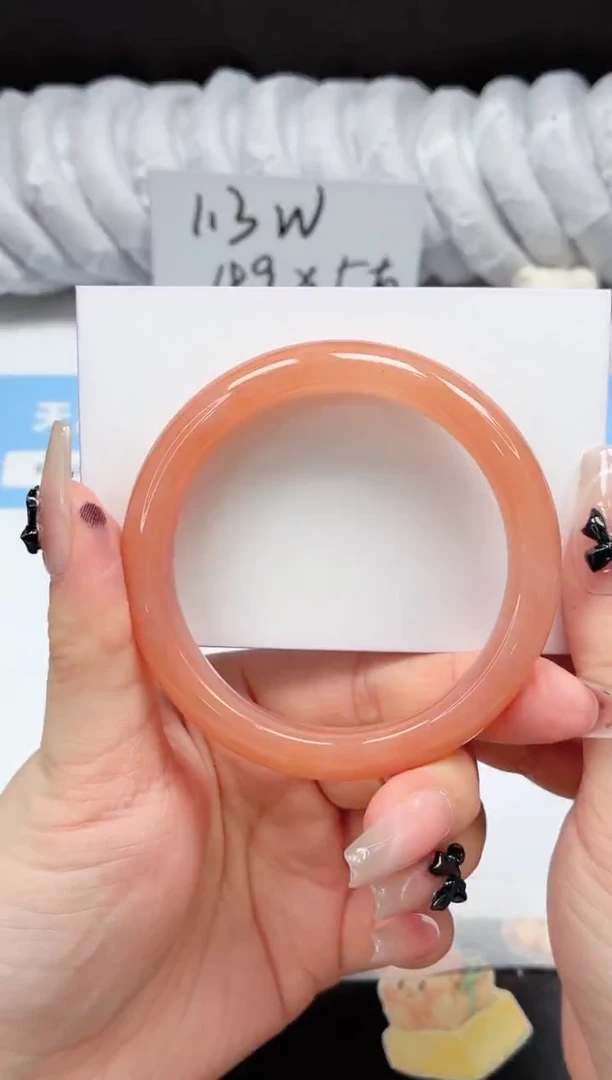 未镶嵌手镯石英质玉122/桃花55.5