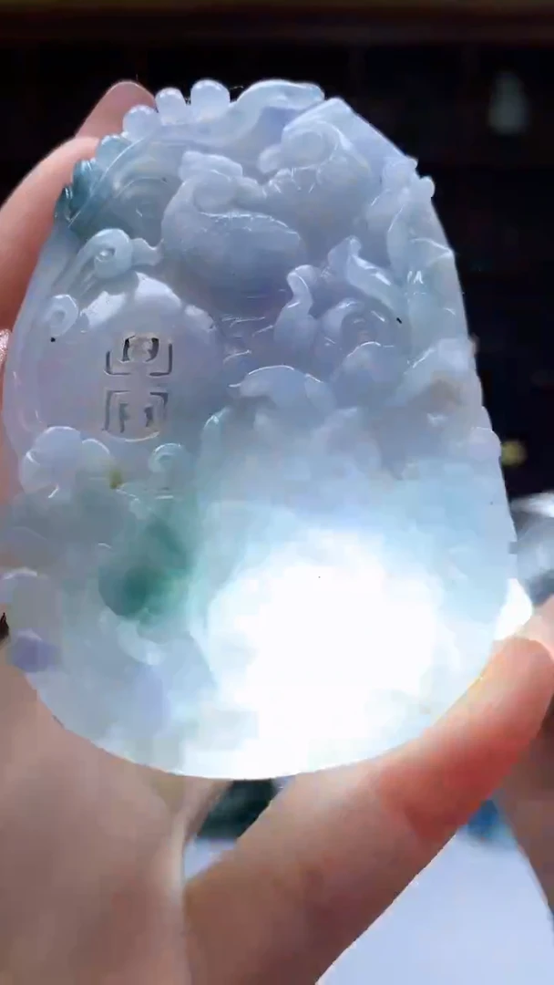 【闪购商品】定制翡翠未镶嵌1081ry-毛货挂件35