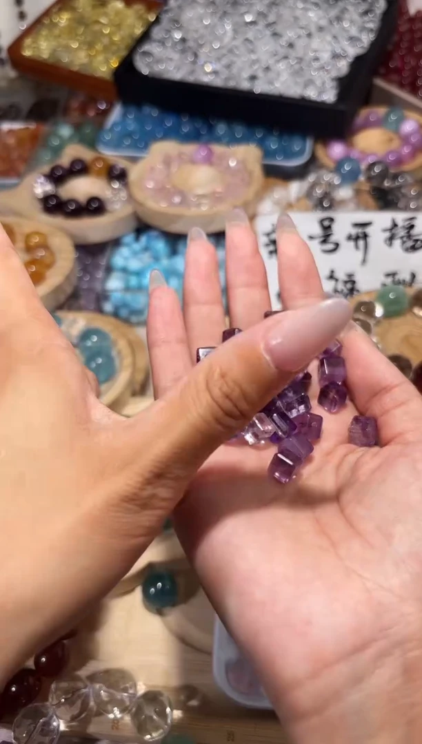 未镶嵌手串水晶超七方糖宽卡7-8单颗