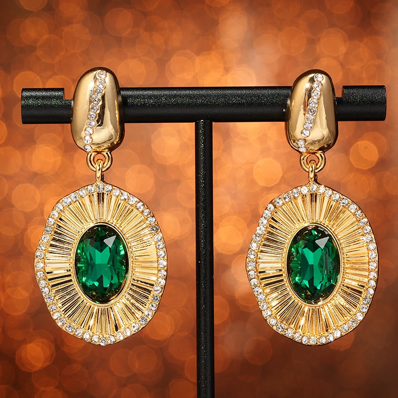 铜合金合成锆石耳饰 【容儿专属】气质轻奢时尚百搭轻奢优雅耳环