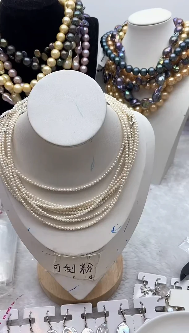 【闪购商品】淡水珍珠颈饰钛钢37