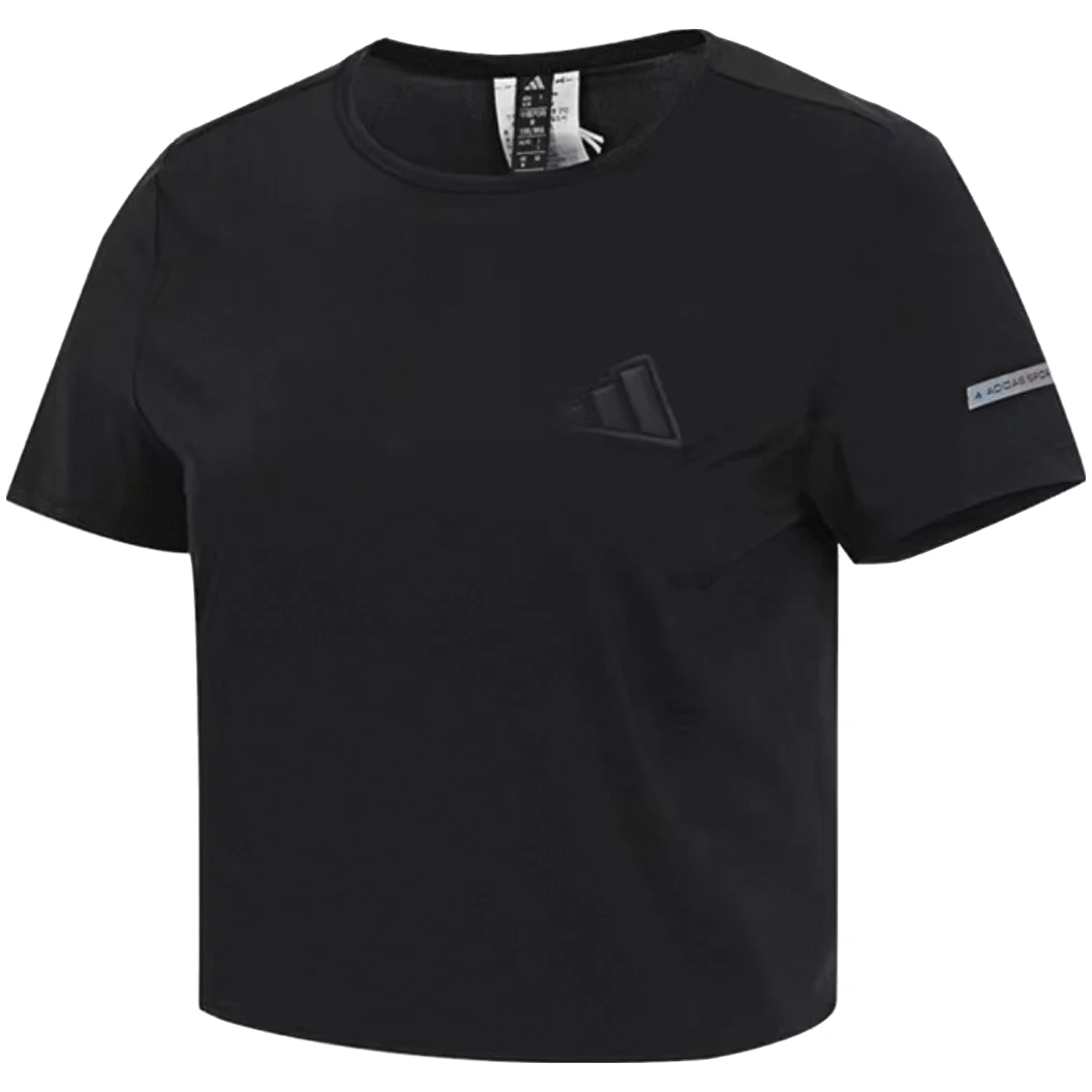 adidas/阿迪达斯女款运动宽松短版柔肤休闲短袖T恤JN0703