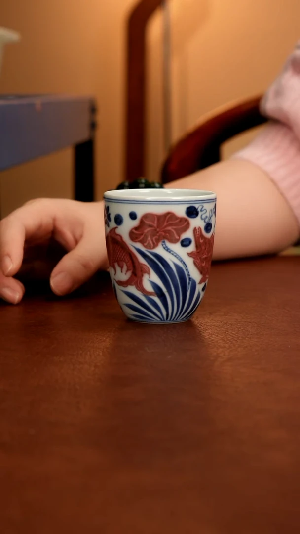 景德镇瓷器，青花瓷手绘茶具~